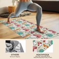 thumbnail image 4 of Colorful Mushroom Cartoon Light Green Pattern Hot Yoga Mat Towel Non Slip for Hot Yoga - Quick-Drying Yoga Mat Cover with 4 Corner Pockets with Travel Bag - Hot Yoga Towel Non Slip 70"x26", 4 of 6