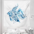 thumbnail image 1 of Fish Tapestry, Abstract Betta Splenden in Shades of Bohemian Pattern Swirling Effect, Fabric Wall Hanging Decor for Bedroom Living Room Dorm, 5 Sizes, Blue Azure Blue, by Ambesonne, 1 of 1