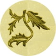 thumbnail image 1 of Ahgly Company Machine Washable Indoor Round Transitional Sun Yellow Area Rugs, 4' Round, 1 of 7