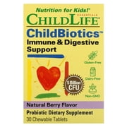 Child Life Essentials - LiveBiotics Immune & Digestive Support Natural Berry Flavor 5 Billion CFU - 30 Chewable Tablets