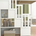 thumbnail image 6 of Harper & Bright Designs Full Size Loft Bed with Desk, Wooden Loft Bed Frame with Staircase and Shelves for Bedroom, White, 6 of 9