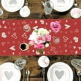 thumbnail image 2 of FYTPOV Red Table Runner, Valentines Day Decorations, Hearts Pattern Table Runner for Wedding Party, Christmas Runner for Table Home Decor, 13x35 inch, 2 of 5