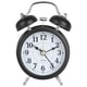 thumbnail image 3 of Inteprter Reloj despertador de campana doble de 3 pulgadas, marco de Metal, esfera 3D con retroiluminación, luz nocturna, reloj de de escritorio para Electrónica Negro, 3 of 6