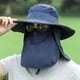 thumbnail image 5 of Naiovety Protección solar impermeable para cubrir la cara sombrero para el sol verano al aire libre sombrero para el sol de secado rápido Pescar Azul marino, 5 of 6
