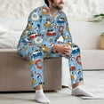 thumbnail image 7 of Fotbe Dogs With Pool Floats Pattern Long Sleeve Pajama Set for Men,Sleepwear Set,2-piece Loungewear Set,Soft PJs Comfy Nightwear with Pockets-XX-Large, 7 of 7