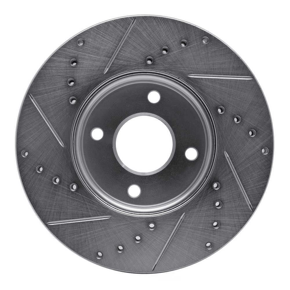 Dynamic Friction Company 631-54053R DFC Brake Rotor - Drilled And Slotted - Silver