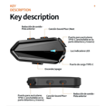 thumbnail image 2 of Audifonos Bluetooth Para Casco Audifonos Para Moto Modelo Negro, 2 of 4