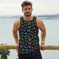 thumbnail image 6 of KLL Multicolored Butterflies Print Men's Muscle Gym Workout Stringer Tank Tops Bodybuilding Fitness T-Shirts Tank Tops Men-X-Large, 6 of 7