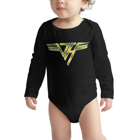 

Van Baby onesie Ha-len Baby Boy Girl Long Sleeve Bodysuit Snap Closure Black 18 Months
