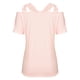 thumbnail image 4 of ICHUANYI ClearanceFashion Women's Summer V-Neck Casual Lace Patchwork Solid Caims Blouse Top(Pink, XL) ICHUANYI WER20232080506246, 4 of 9