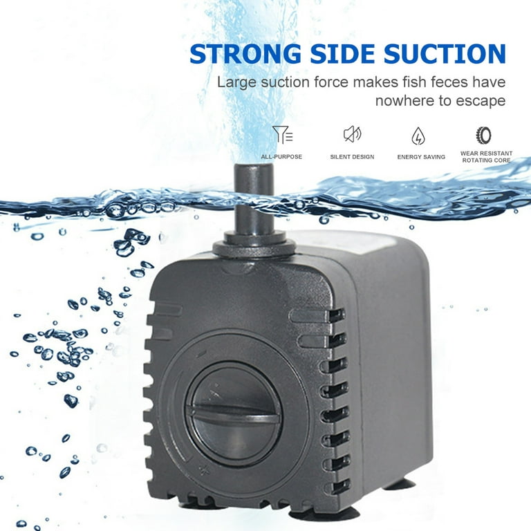 Pompe à eau d'aquarium, 600 L/H 18W Mini pompe à eau submersible