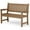 Teak, variant on WINSOON All-Weather HIPS Outdoor Garden Bench, 56" Adirondack Outdoor Patio Bench -Black