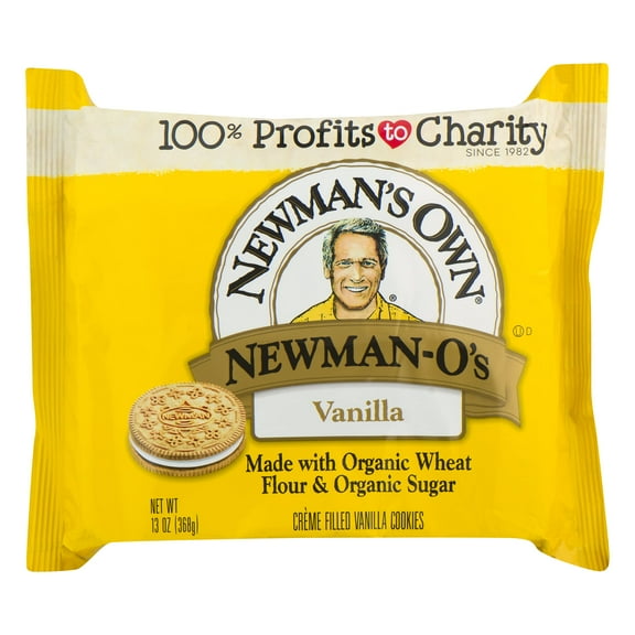 Newman's Own Organics Newman-O's Vanilla Creme Filled Vanilla, 13 Oz
 | Pack of 6
