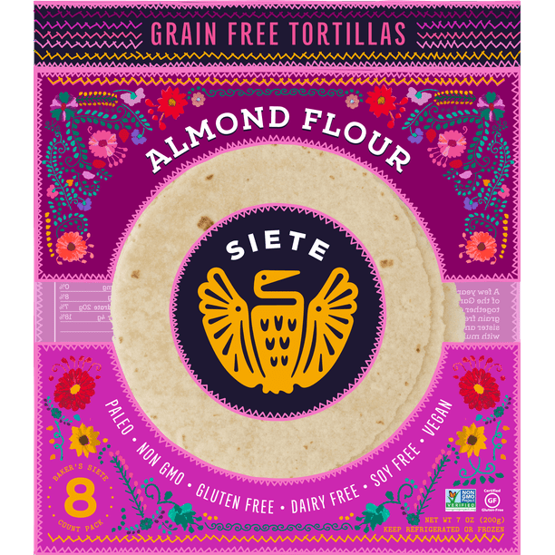 Siete Family Foods Almond Flour Tortillas, 8 Ea