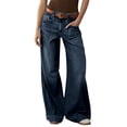 thumbnail image 2 of Women’s Casual Loose Wide-Leg Cropped Jeans, 2 of 8