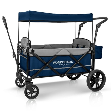 WonderFold Baby XL Push and Pull Double Stroller Wagon,