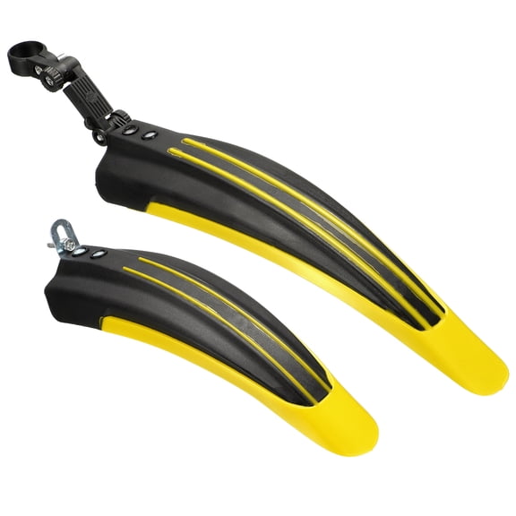Mountain Bike Mudguards Set Adjustable Front & Rear Mudguards 2 Parts-Universal Full Cover for MTB Road Bike Mountain Bike, Yellow