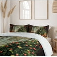 thumbnail image 6 of Ambesonne Christmas Duvet Cover Set, Xmas Tree, 2-Calking, Brown Red Green, 6 of 7