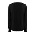 thumbnail image 5 of Busydd Sweatshirt for Women Solid Color Crewneck Sweatshirts Casual Lightweight Hoodie Women Long Sleeve Tops Fall Basic Pullover Tops, 5 of 6