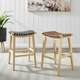 thumbnail image 4 of New Pacific Direct Marco Faux Leather Backless Counter Stool in Black, 4 of 10