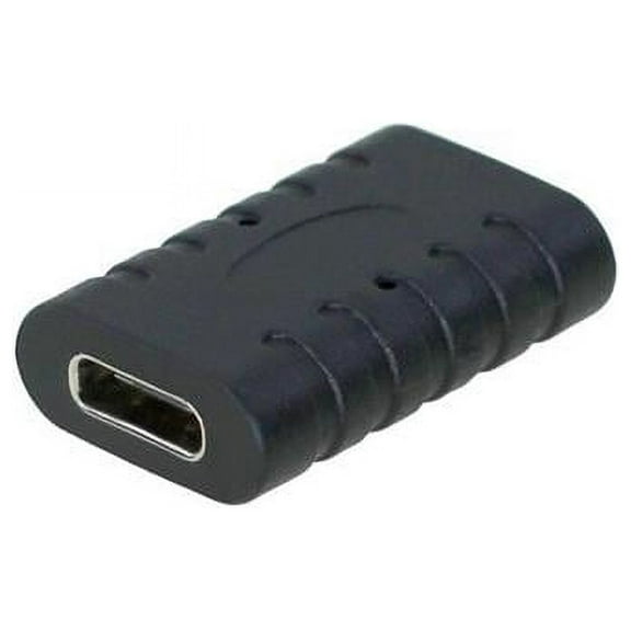 2 in. USB Type C Female to USB Type C Female Adapter, Black