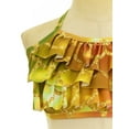 thumbnail image 6 of TiaoBug 2 Pcs Kids Girls Mermaid Bikini Swimsuit Set Fish Scales Print Halter Ruffle Swim Crop Top with Brief Swimwear Light Gold 8-10, 6 of 7