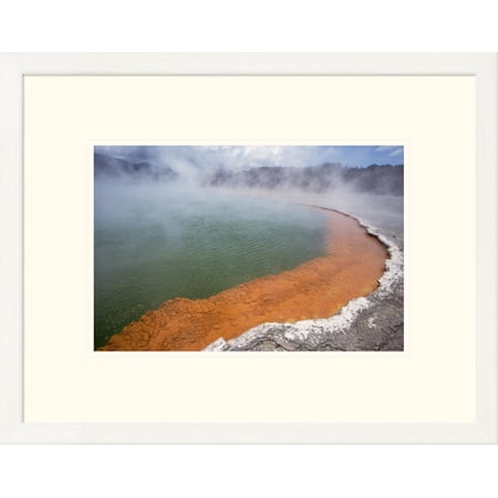 Global Gallery Tui De Roy 'Champagne Pool, a volcanic lake, Waiotapu, Rotorua, New Zealand' Framed Wall Art