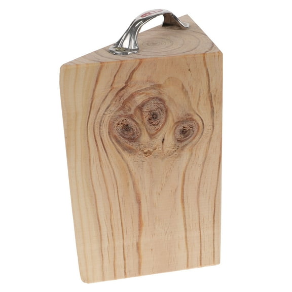 WHAMVOX Wood Wheel Chock for Cars Beige Color Sturdy and Durable with Universal Design 6.5x4.2x3.1 Inches