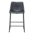 thumbnail image 3 of Smart Counter Stool Black Counter Stool, Transitional Style, Plush and durable faux leather fabric, Plywood, Indoor Bar, 3 of 5