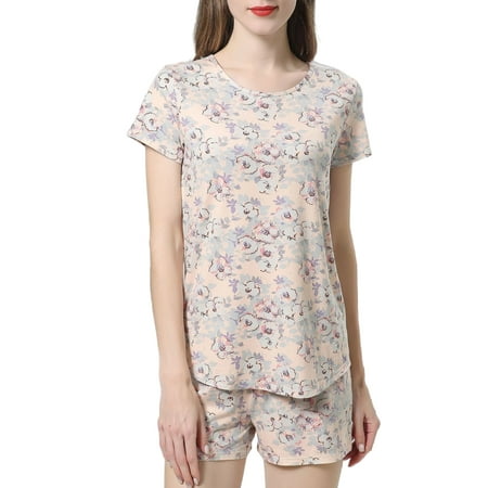 

Lumento Women Loose Gift Pajamas Set Comfy Camouflage Print Pyjama Soft Sleep Nightwear Suit