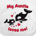 thumbnail image 4 of Inktastic My Auntie Loves Me Orca Family Boys or Girls Baby Bib, 4 of 4