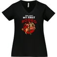 thumbnail image 3 of Inktastic Funny First Rodeo Cowboy Women's Plus Size V-Neck T-Shirt, 3 of 5