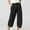 Black, variant on Summer Savings Clearance 2023! TAGOLD Womens Summer Pants, Womens Elastic Waist Buttons Solid Color Thin Stretch Skinny Pants Trousers