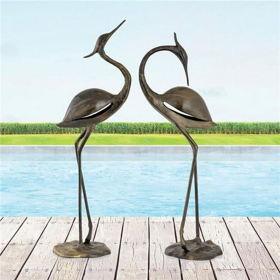 32 x 10 x 8 in. Heron Garden - Set of 2