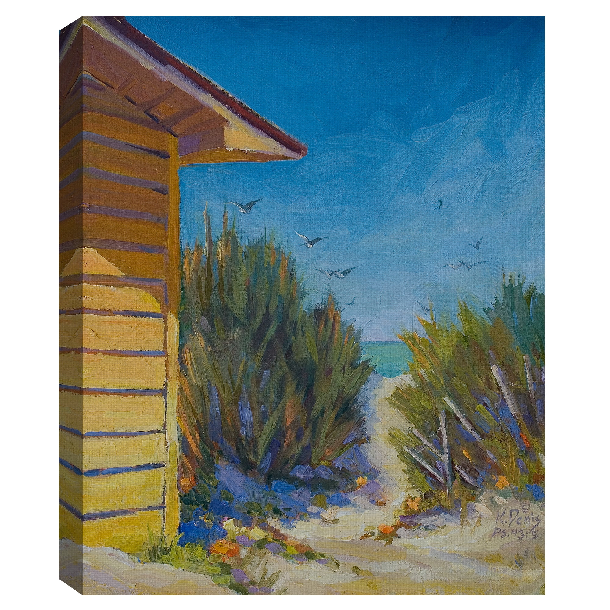 Masterpiece Art Gallery Perfect View Ocean By Kathleen Denis Canvas Art Print 22" x 28"