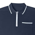 thumbnail image 6 of Timegard Quarter Zipper Tops for Men Lapel V Neck Long Sleeve Golf Shirts for Men Fitting Comfy Casual Tops with Pocket(Dark Blue,XXXL), 6 of 6