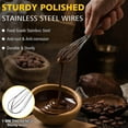 thumbnail image 4 of Leeseph Silver Stainless Steel Mini Wire Whisk Egg Beater, 4 of 9