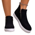 thumbnail image 5 of Willtoo Womens Side Zip High Top Slip On Trainer Lightweight Faux Suede Casual Non Slip Walking Shoes for Fall Winter Daily Shopping Commute, 5 of 5