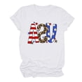 thumbnail image 7 of Fartey 4th of July Shirt for Women Trendy Cute USA Flag Graphic Tees Short Sleeve Patriotic Tops Independence Day Crew Neck T-Shirts Soft Comfy Festival Blouses White S, 7 of 7