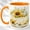 Orange, variant on Sunflower Cake Coffee Mug, Yellow Floral Dessert Cup, Watercolor Birthday Cake Art Gift for Women, Summer Tea Party, Ceramic 11 Oz Mug