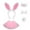 Pink, variant on AUNVITO 2025 Easter Children Clothing Easter Headband Children's Performance Props Cute Hair Accessories Bow Tie Bunny Tail Nose Mask Wang Sha Dress Five Piece Set
