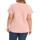 thumbnail image 3 of GRACE & GRANDEUR Blusas de Talla Grande para Mujeres con Frente Plisado y Mangas con Volantes, Blusa con Cuello de Botón, Camiseta Casual Elegante 1X Rosa, 3 of 6