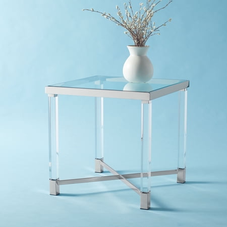 Safavieh Couture Shawna Glam Steel End Table, Silver