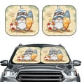 thumbnail image 2 of Haiem Hello Summer Cute Gnome Car Windshield Sun Shade (2 Pieces) Foldable Windshield Sun Shade Car Accessories for Truck SUV Pickup-Large, 2 of 7