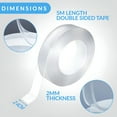 thumbnail image 4 of ICERUN 2026 New 5M - Double Sided Tape Heavy Duty,Nano Tape,Strong Clear for Home, Office, Organizing, Diy Projects, Mounting, Crafting, Fixing., 4 of 4