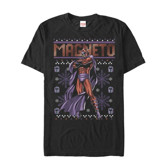 Men's Marvel Ugly Christmas X-Men Magneto  Graphic Tee Black 5X Large