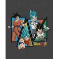 thumbnail image 2 of Dragon Ball Super Goku and Vegeta Character Art Men's Charcoal Heather T-shirt-XL, 2 of 4