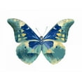 thumbnail image 3 of Bosco, Julia 14x12 Black Modern Framed Museum Art Print Titled - Butterfly in Aqua I, 3 of 5