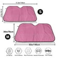 thumbnail image 7 of Lsque Pink Gingham Car Windshield Sun Shade | Accordion Folding Style Auto Shade for Car Truck SUV Van | Blocks UV Rays Sun Visor Protector | Medium, 7 of 7