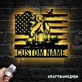 thumbnail image 3 of Craftnamesign Custom Dog Hunting Metal Wall Art LED Light, Dog Hunting Sign, Dog Wall Decor, 3 of 5